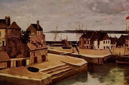 Jean-Baptiste Camille Corot Honfleur, maisons sur Le quais oil painting image